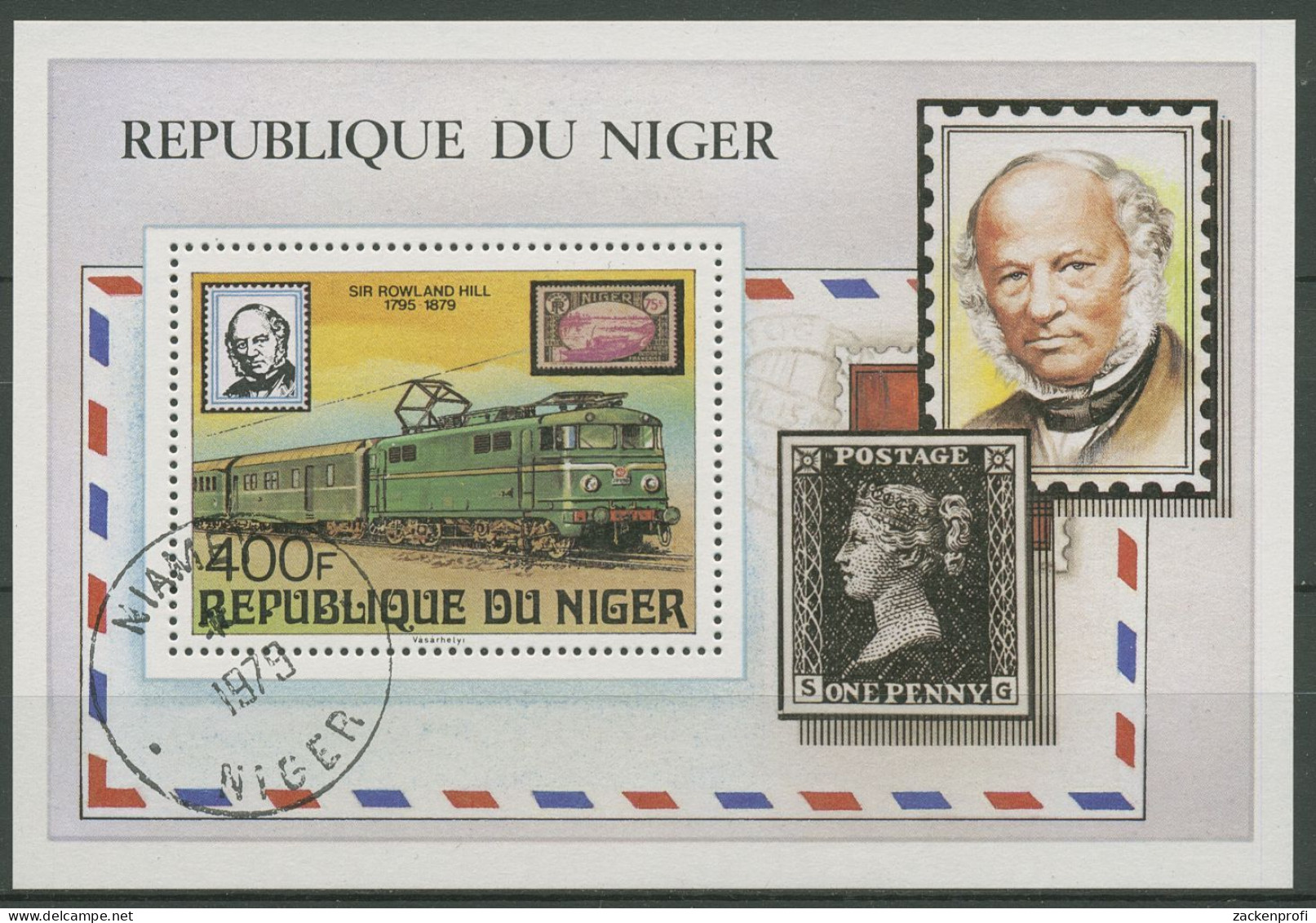 Niger 1979 Rowland Hill Schnellzug Block 23 Gestempelt (C62517) - Niger (1960-...)