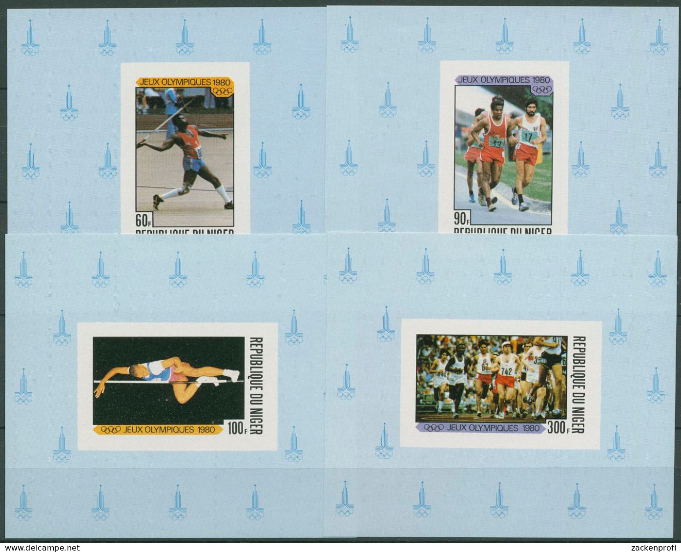 Niger 1980 Olympische Sommerspiele Moskau 695/98 Blocks Postfrisch (C62514) - Níger (1960-...)