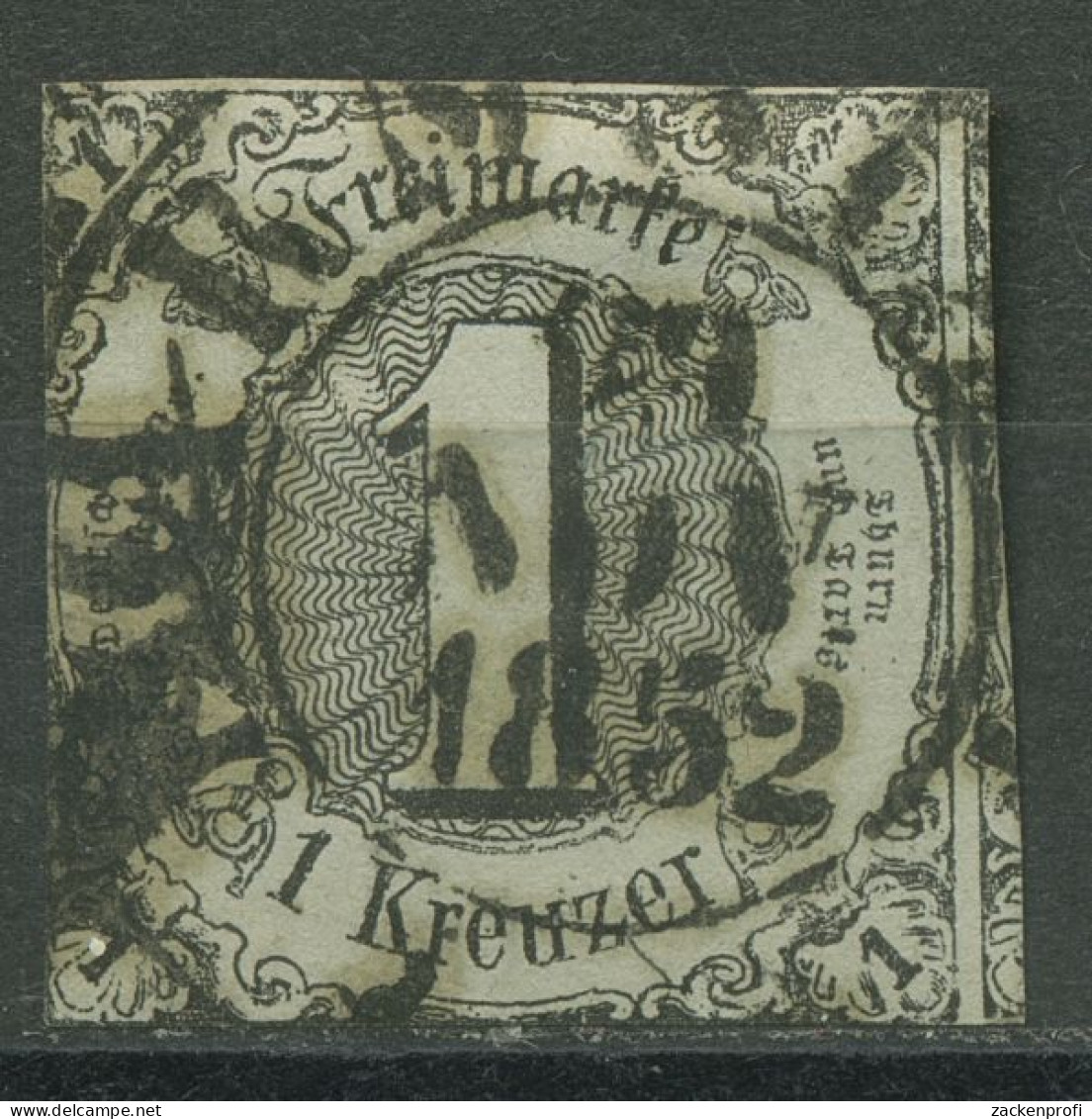 Thurn Und Taxis 1852/58 1 Kreuzer 7 A Gestempelt - Sonstige & Ohne Zuordnung