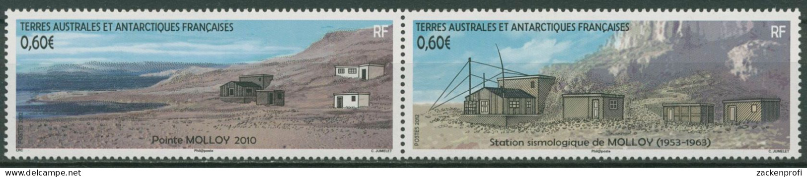 Franz. Antarktis 2012 Erdbebenwarte Molloy 758/59 ZD Postfrisch (C40410) - Unused Stamps