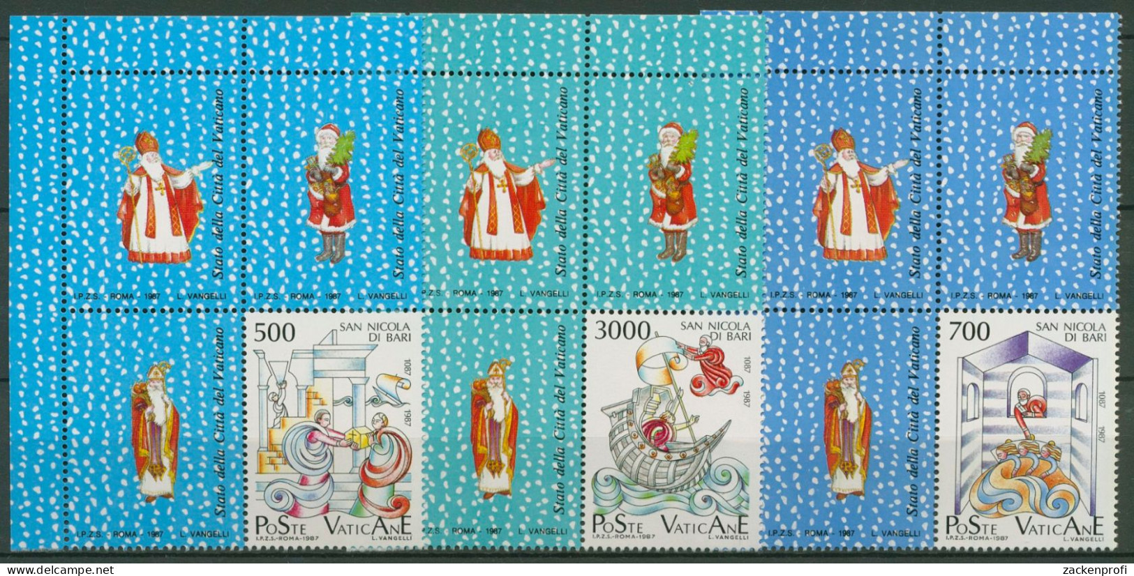 Vatikan 1987 Heiliger Nikolaus Überführung D. Reliquien 934/36 Zf Postfrisch - Neufs