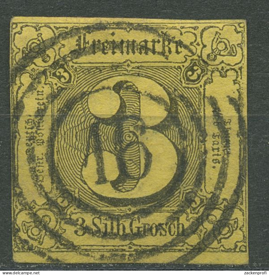 Thurn Und Taxis 1852/58 3 Sgr. 6 A Mit Nr. Stpl. 16 ESCHWEGE, Geprüft - Otros & Sin Clasificación