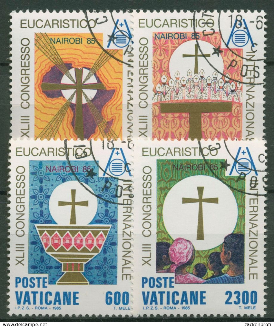 Vatikan 1985 Eucharistischer Kongress Nairobi 876/79 Gestempelt - Usati