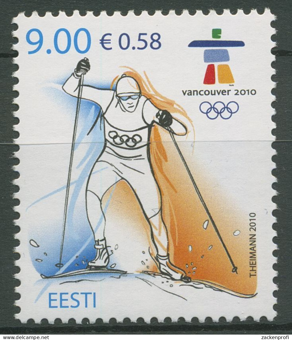 Estland 2010 Olympische Winterspiele Vancouver 655 Postfrisch - Estonia