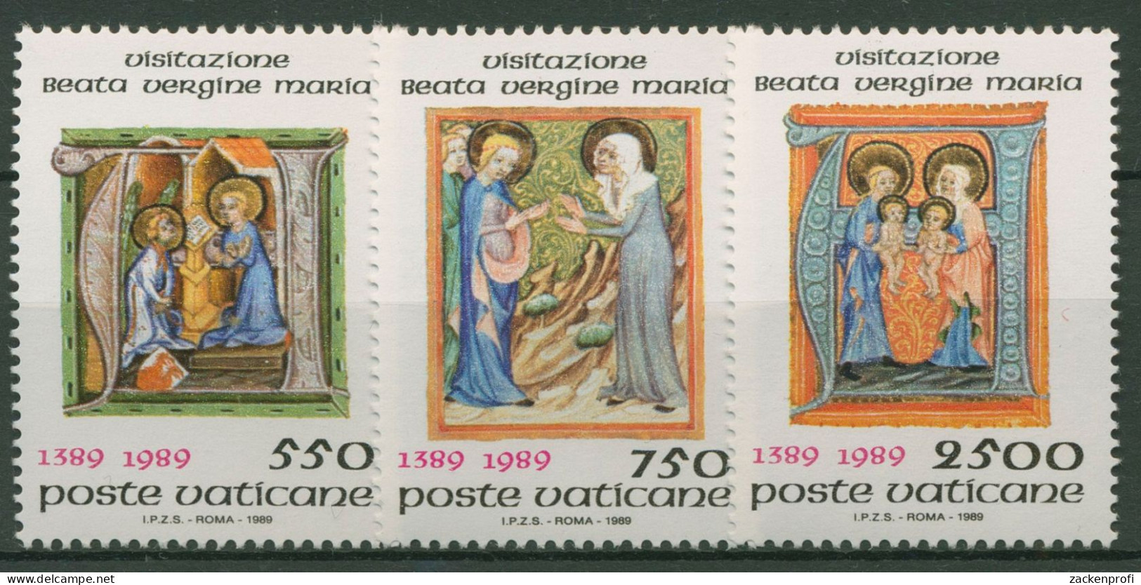 Vatikan 1989 Fest Mariä Heimsuchung Initialen 973/75 Postfrisch - Unused Stamps