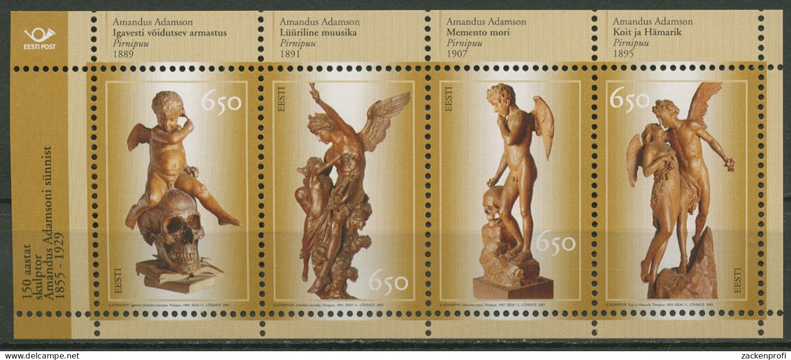 Estland 2005 Bildhauer Amandus Adamson Skulpturen Block 23 Postfrisch (C62929) - Estland