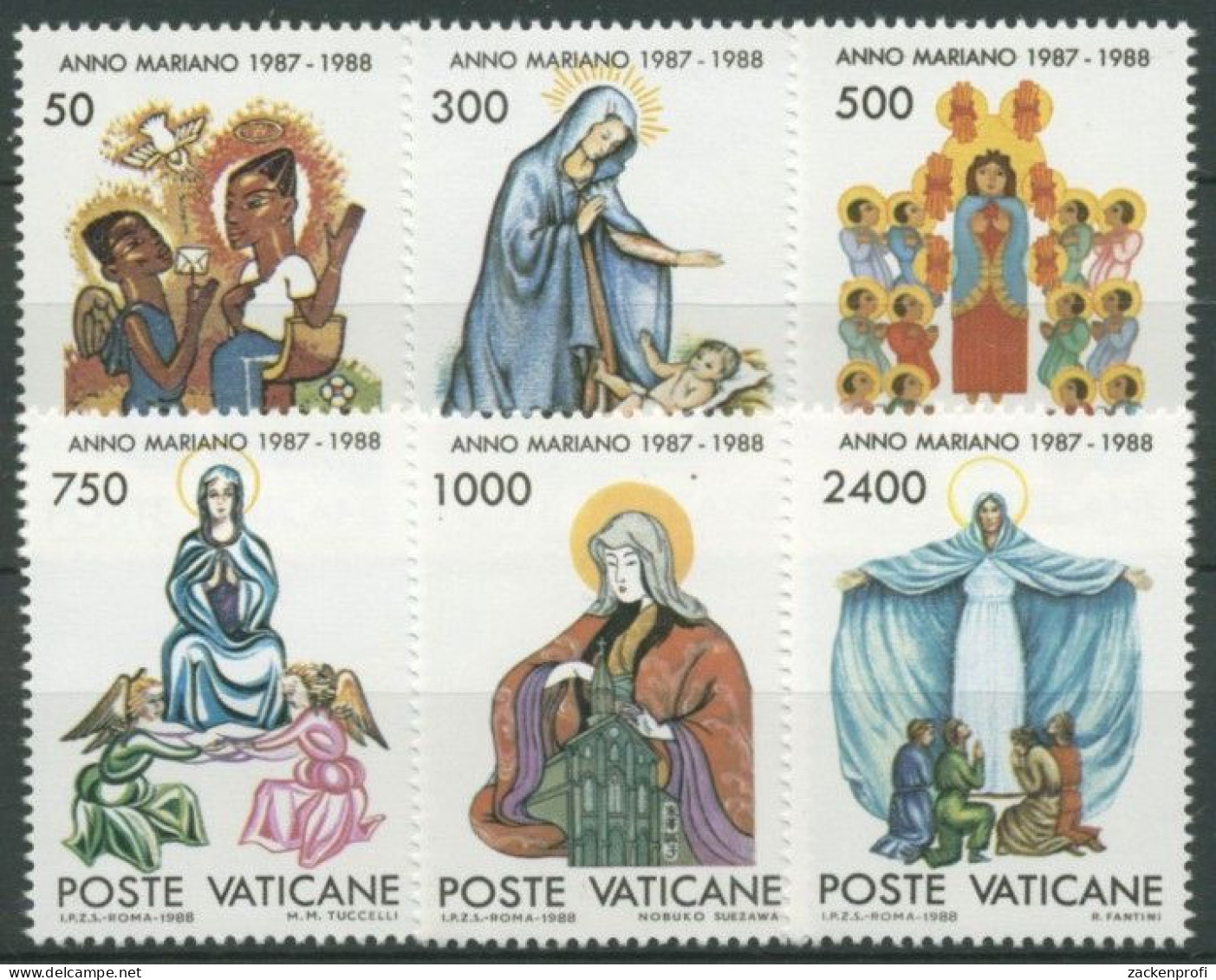 Vatikan 1988 Marianisches Jahr Gemälde 940/45 Postfrisch - Unused Stamps