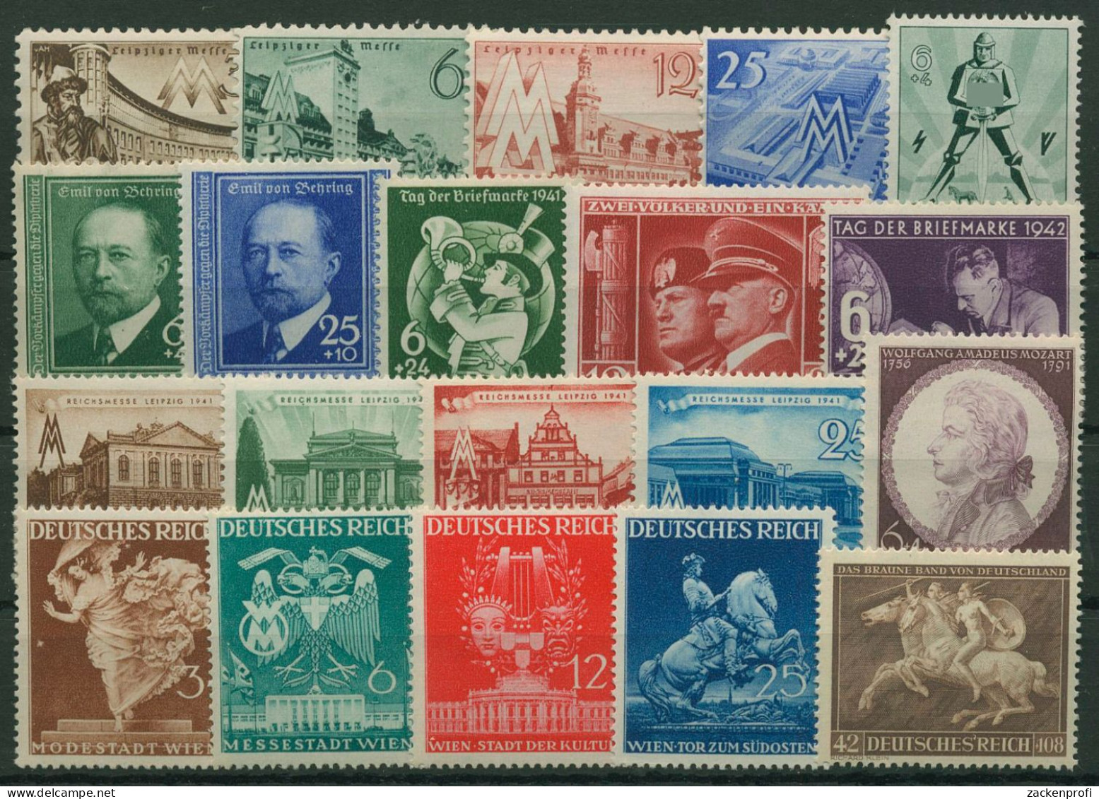 Dt. Reich 1940/42 20 Verschiedene Zum Sparpreis Postfrisch, Wert: 85,00 (G80454) - Unused Stamps