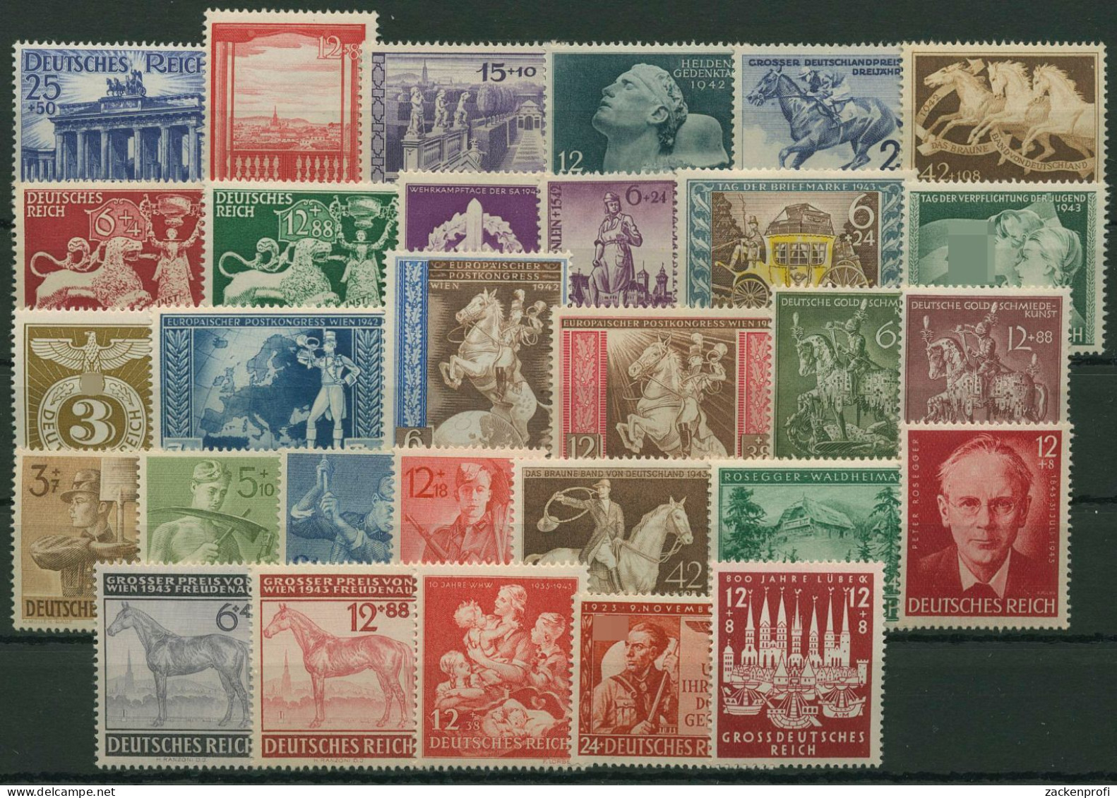 Dt. Reich 1941/43 30 Verschiedene Zum Sparpreis Postfrisch, Wert: 92,00 (G80455) - Ongebruikt