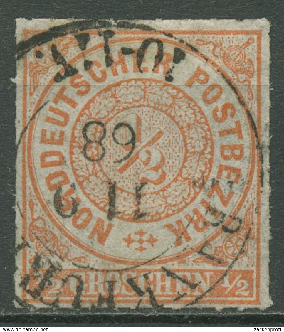 Norddeutscher Postbezirk NDP 1868 1/2 Groschen 3 Gestempelt - Usados