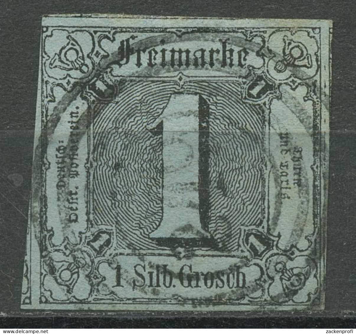 Thurn Und Taxis 1853 1 Sgr. 11 A Vollrandig Mit Nr.-Stpl. 249 VIESELBACH - Andere & Zonder Classificatie