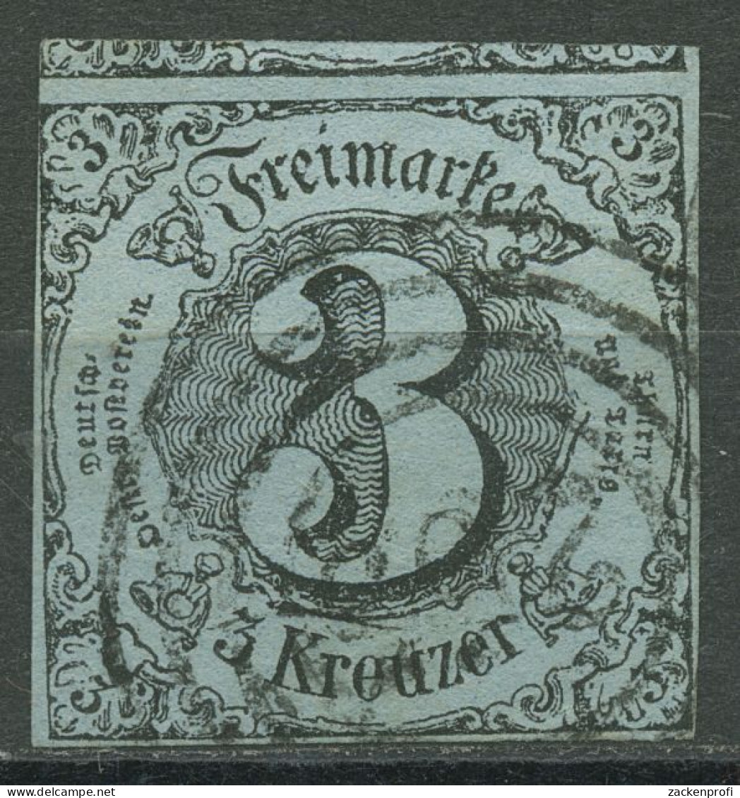 Thurn Und Taxis 1853 3 Kreuzer 12 A Gestempelt, Fast Vollrandig - Autres & Non Classés