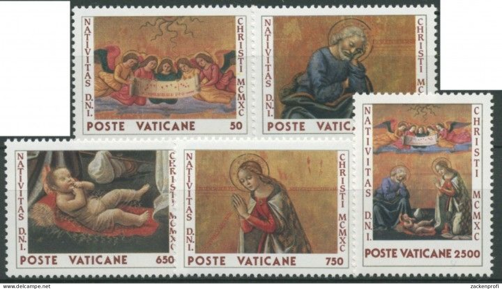 Vatikan 1990 Weihnachten Gemälde 1018/22 Postfrisch - Nuevos