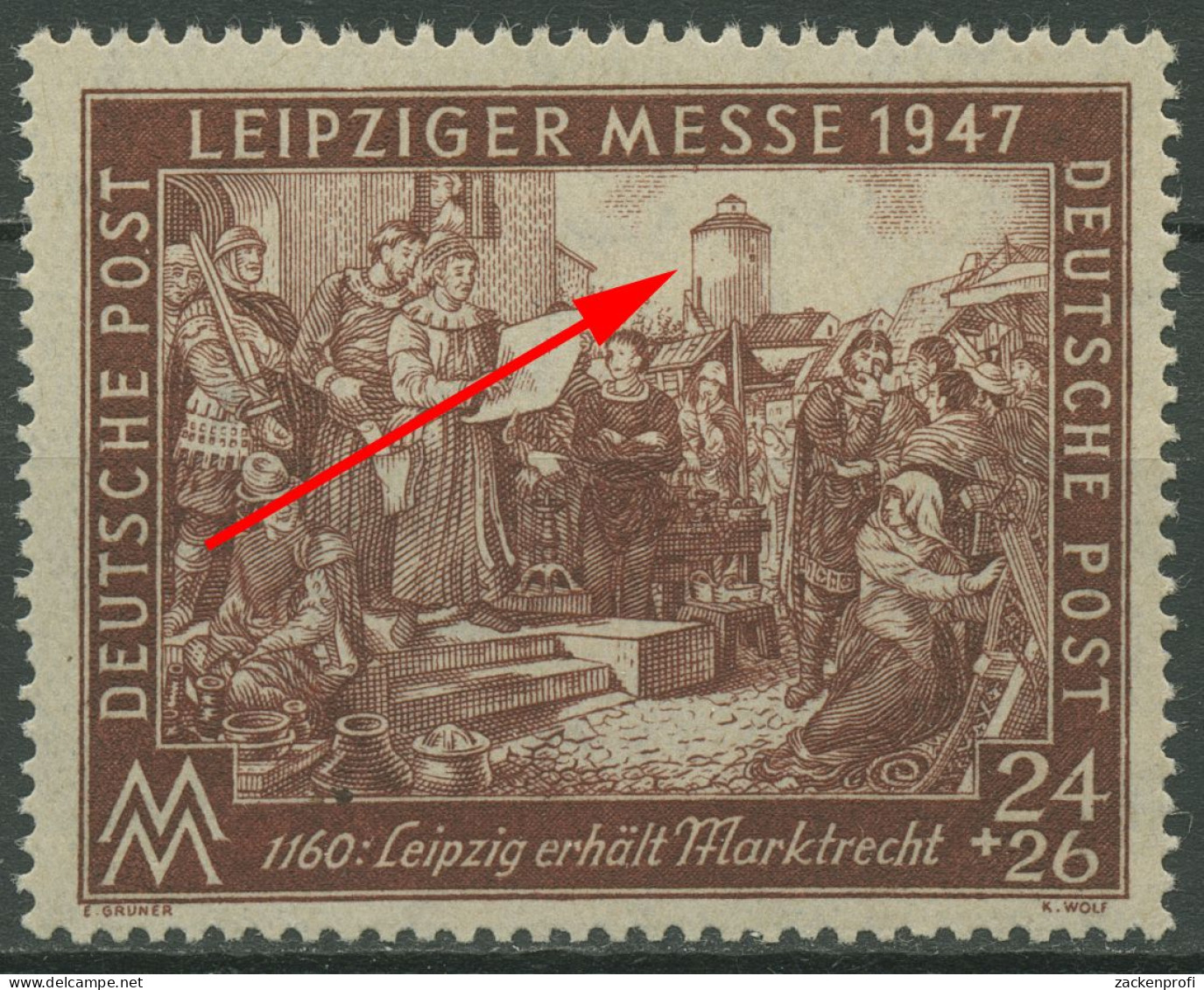 All. Besetzung 1947 Leipziger Messe Mit Plattenfehler 941 I C PF ?? Postfrisch - Postfris