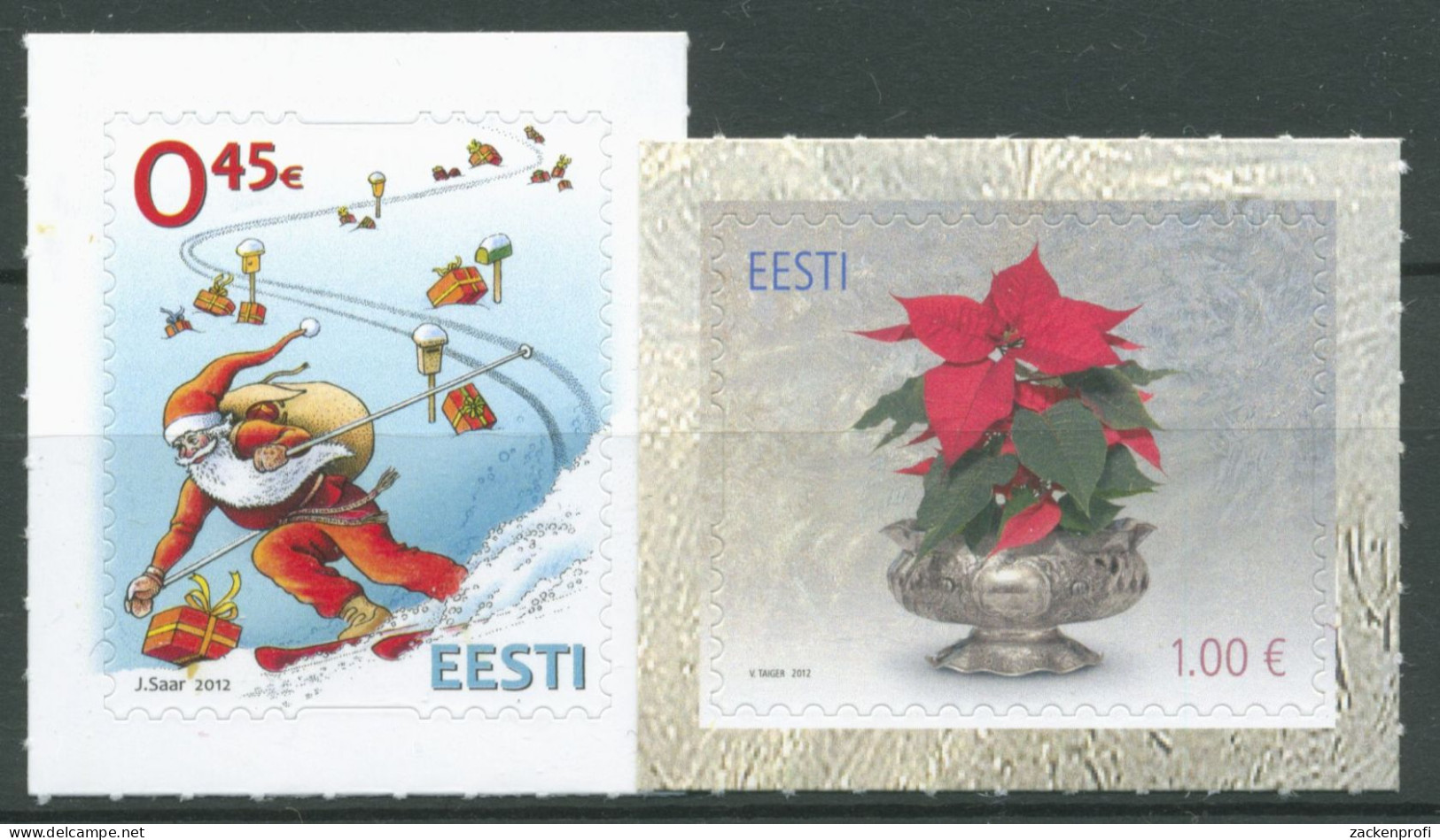 Estland 2012 Weihnachten Weihnachtsmann, Weihnachtsstern 749/50 Postfrisch - Estland