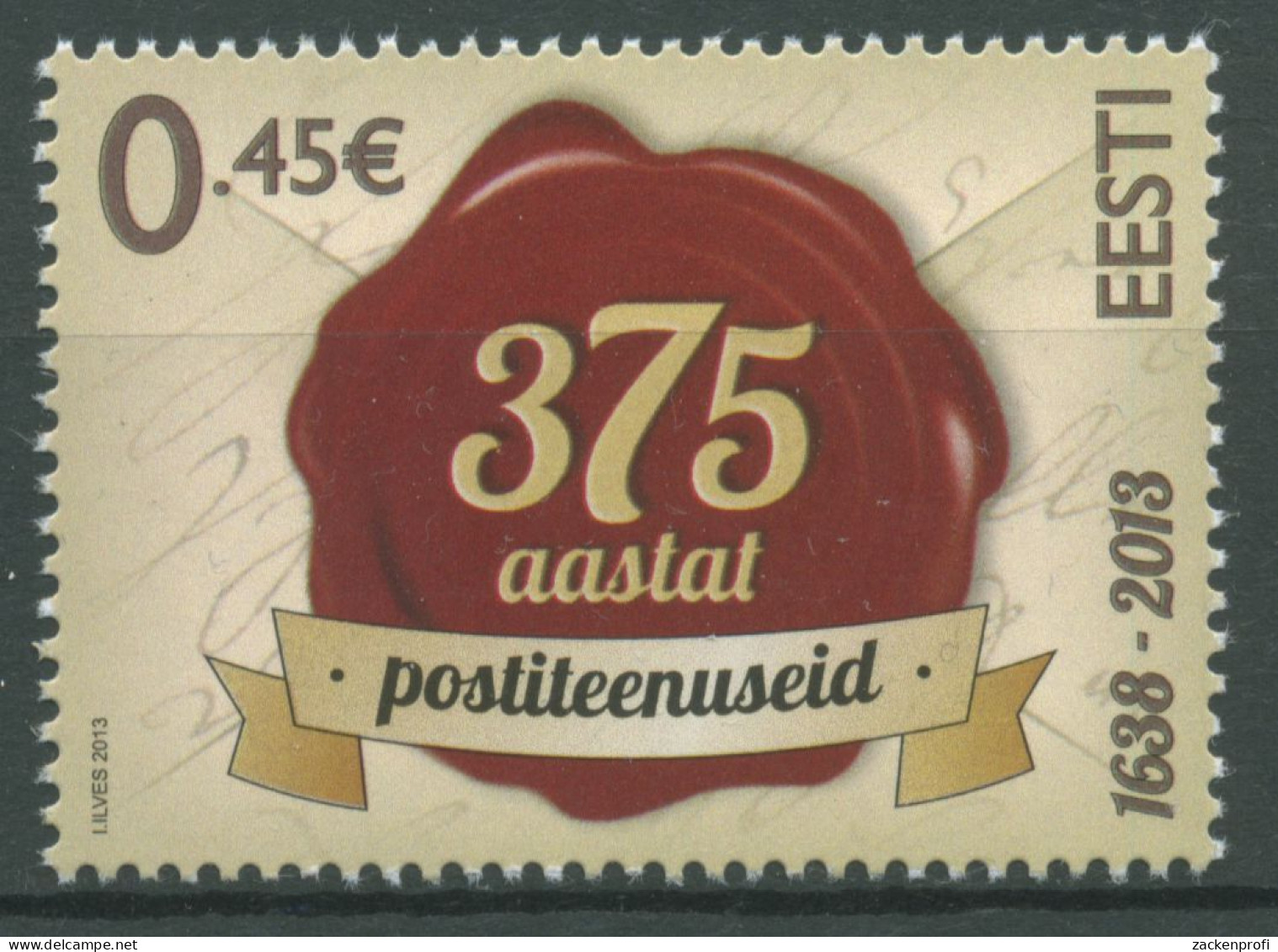 Estland 2013 375 Jahre Postdienst Siegel 775 Postfrisch - Estonia