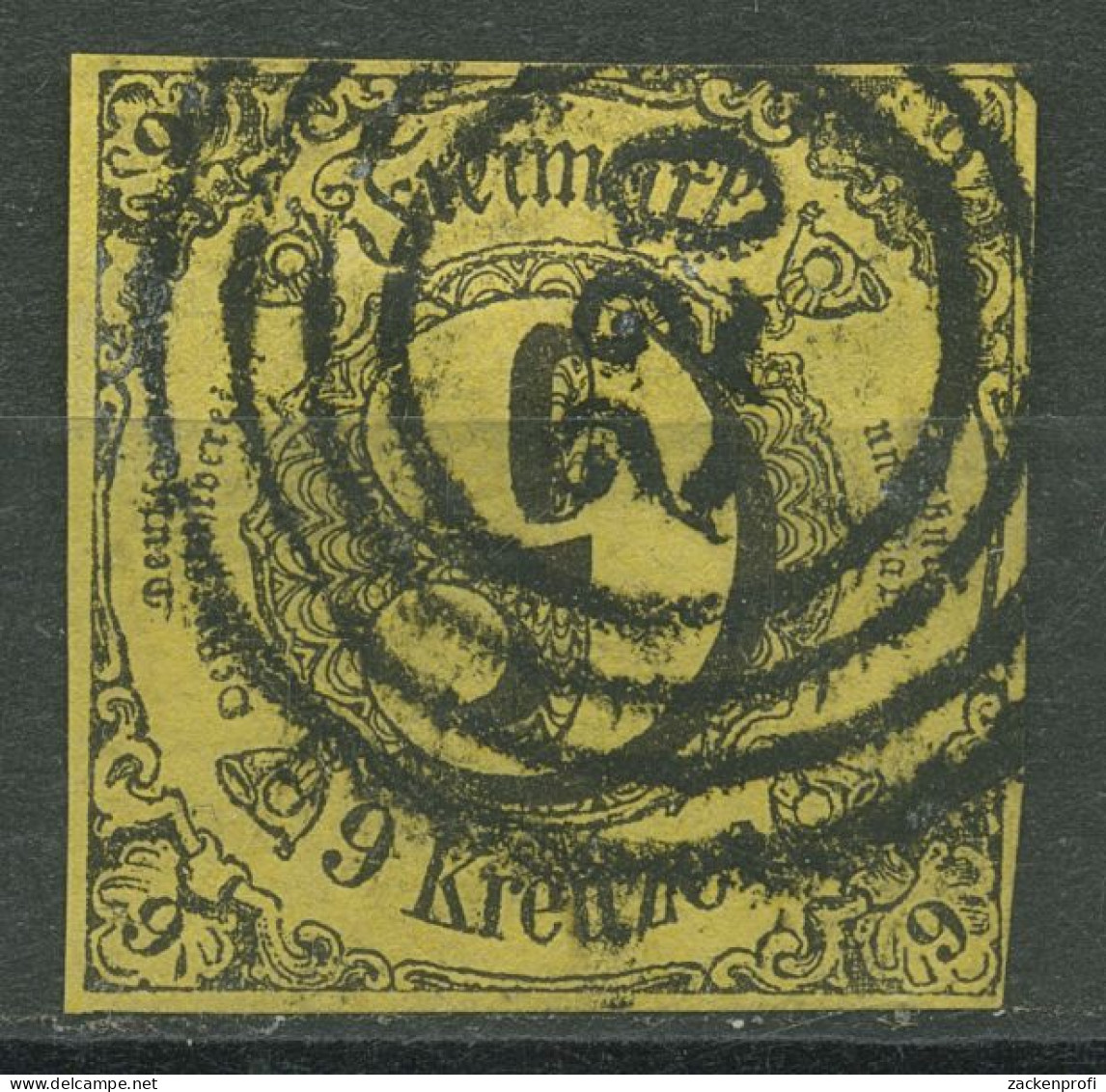 Thurn Und Taxis 1852/58 9 Kreuzer 10 A II Gestempelt, Vollrandig - Andere & Zonder Classificatie