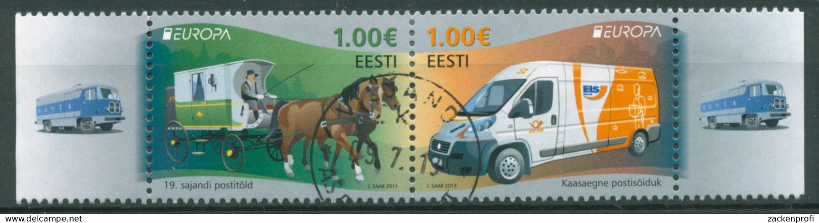 Estland 2013 Europa CEPT Postfahrzeuge Kutsche 763/64 Gestempelt - Estonie
