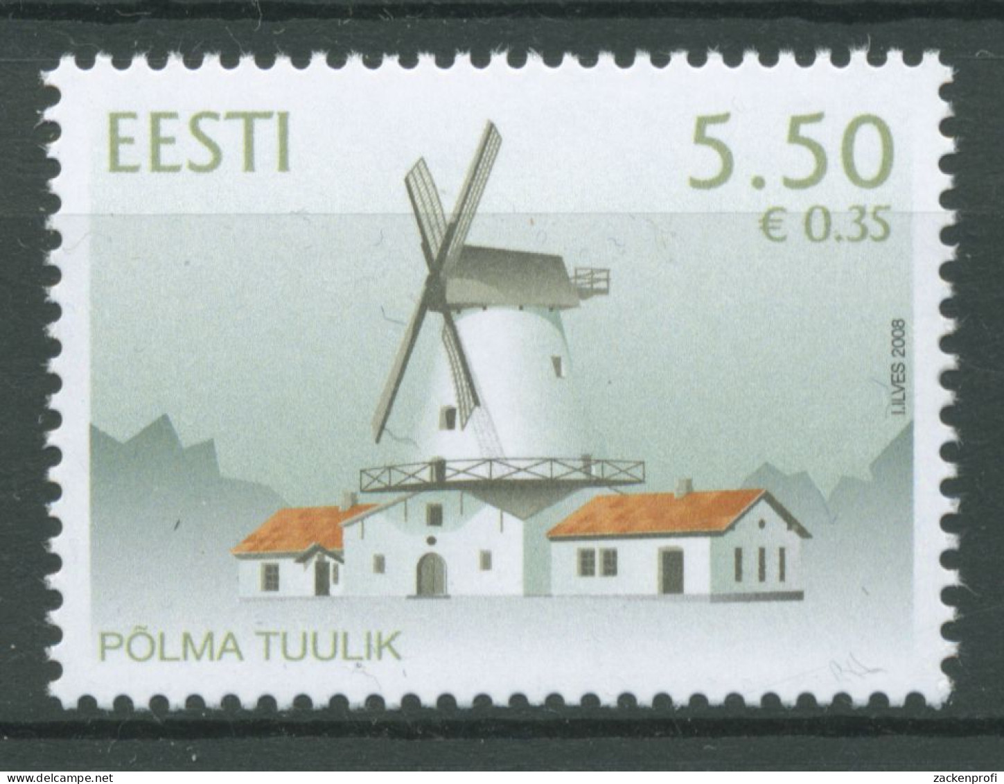 Estland 2008 Windmühle Polma 621 Postfrisch - Estonie
