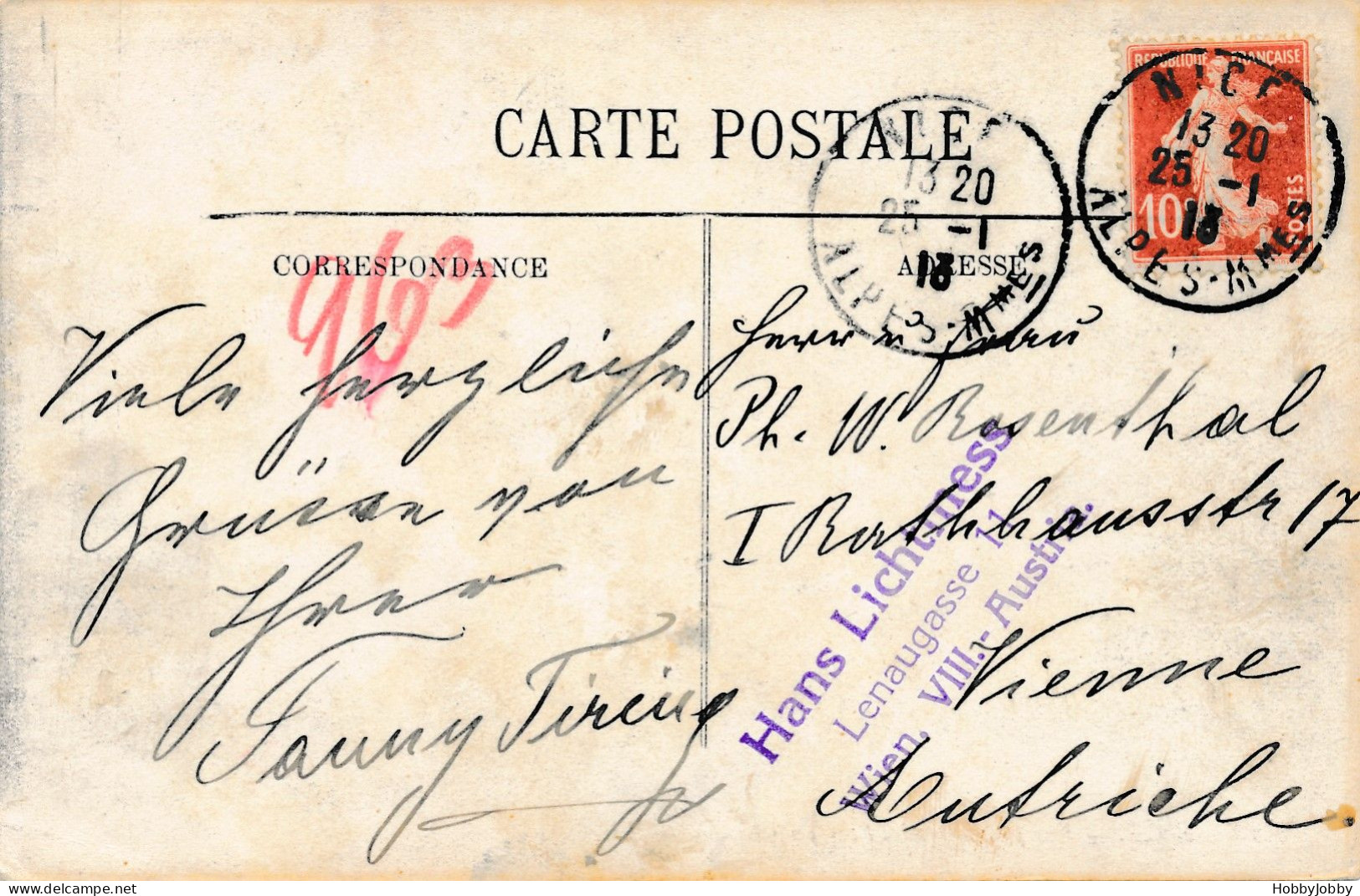 Three (3!) PostCards  from Members de- Exchange Societies from 19. Nice LL(!)  Eureuxe(?) + Limoges Haute Vionde