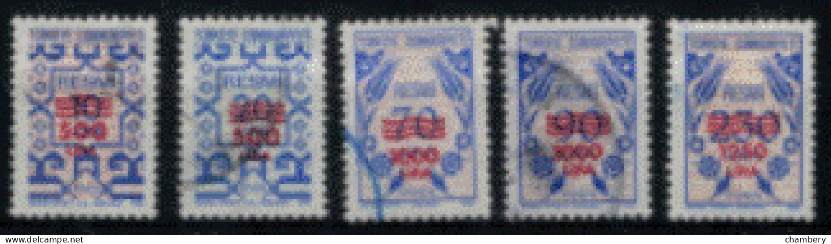 Turquie - Service - "T.P. De Services De 1984 Et 1986 Surchargés En Rouge" - Série Oblitérée N° 183 à 187 De 1989 - Official Stamps