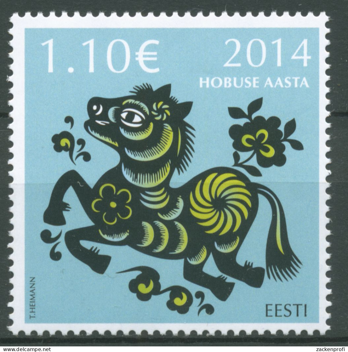 Estland 2014 Chinesisches Neujahr Jahr Des Pferdes 783 Postfrisch - Estland
