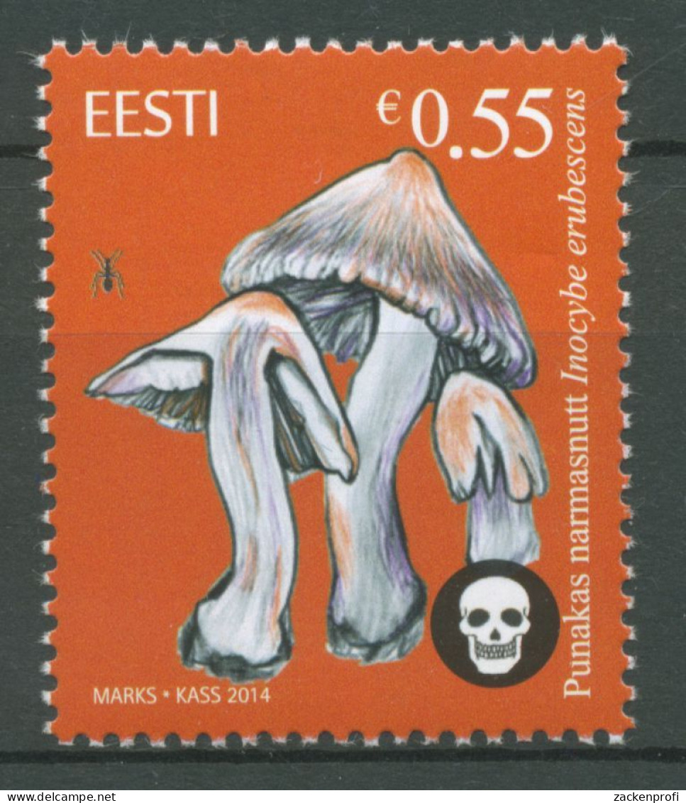Estland 2014 Pilze Giftpilz Ziegelroter Risspilz 805 Postfrisch - Estonie