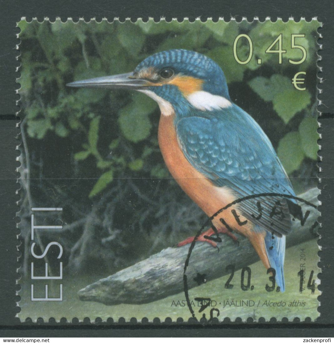 Estland 2014 Tiere Vogel Des Jahres Eisvogel 789 Gestempelt - Estonie