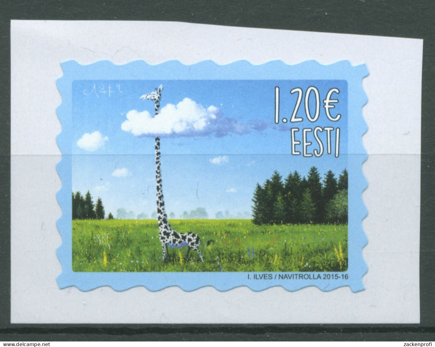 Estland 2015 Das Andere Estland Tiere Giraffe Gemälde 829 Postfrisch - Estland