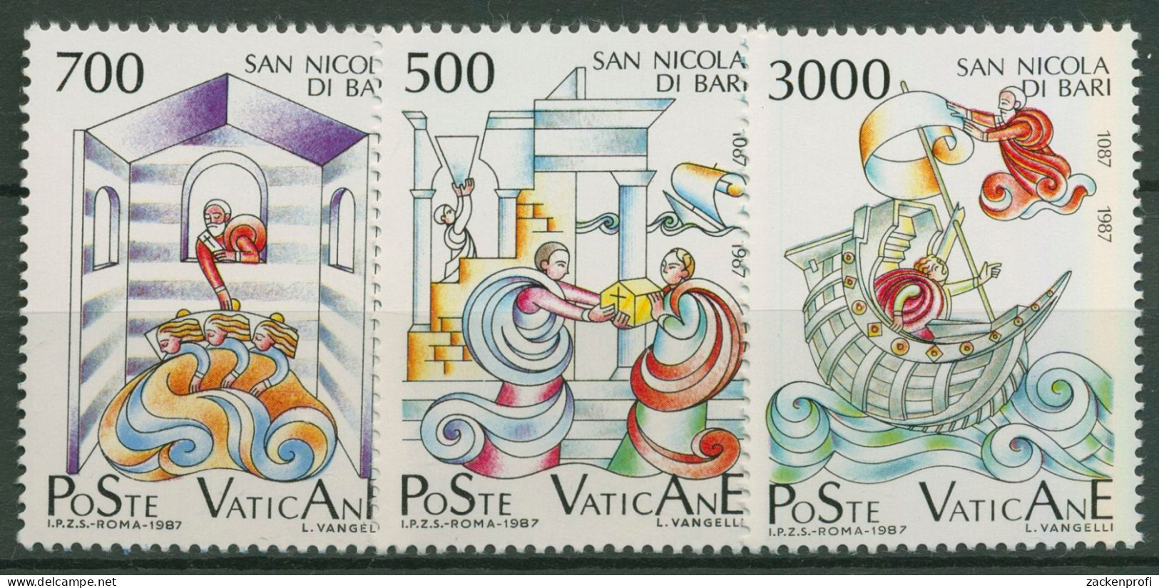 Vatikan 1987 Heiliger Nikolaus Überführung D. Reliquien 934/36 Postfrisch - Unused Stamps