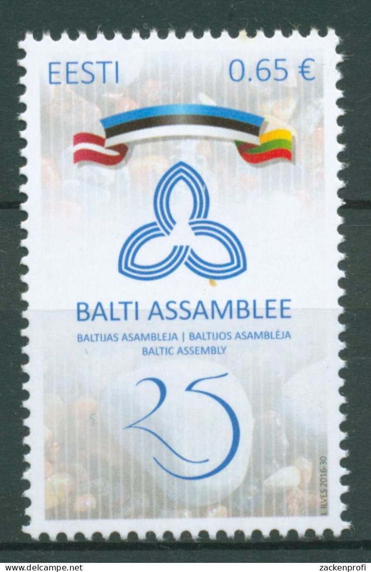 Estland 2016 Baltische Versammlung Flagge 874 Postfrisch - Estonie