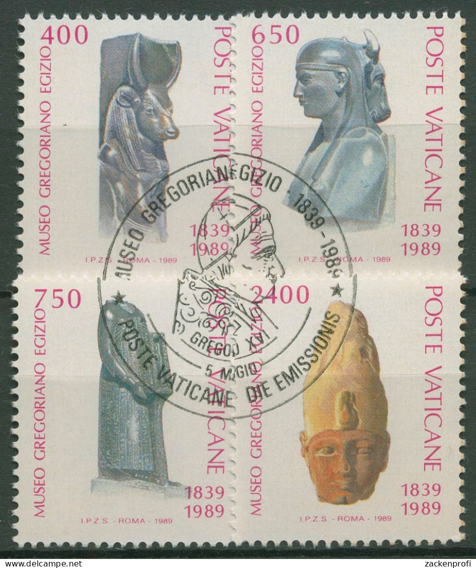 Vatikan 1989 Ägyptisches Museum 969/72 Blockeinzelmarken Gestempelt - Used Stamps