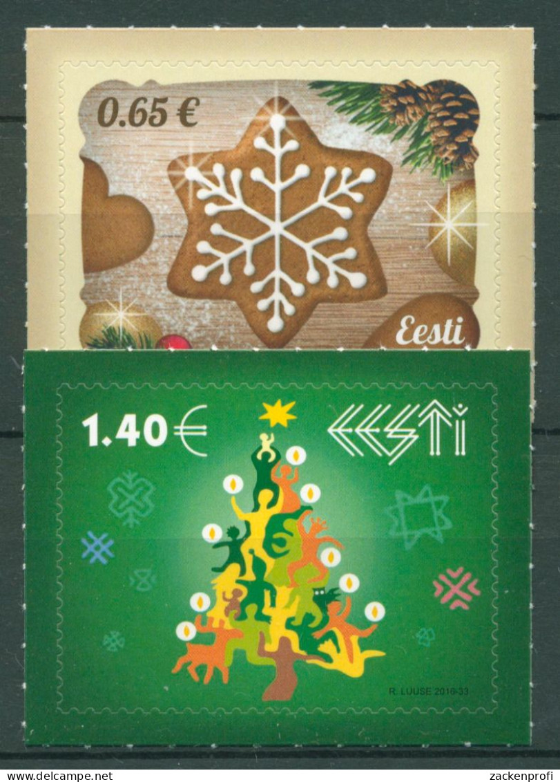 Estland 2016 Weihnachten Lebkuchen Weihnachtsbaum 877/78 Postfrisch, Mit Duft - Estonia