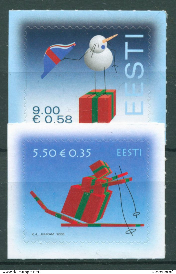 Estland 2008 Weihnachten 627/28 Postfrisch - Estonia