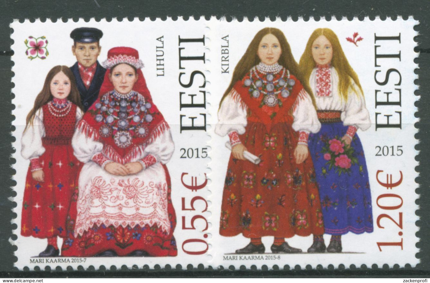 Estland 2015 Trachten 820/21 Postfrisch - Estland