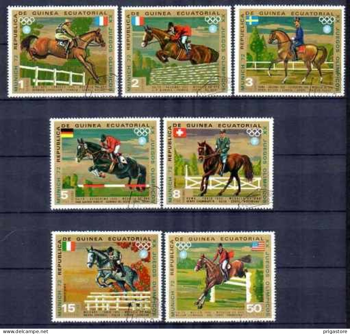 Chevaux Guinée Equatoriale 1972 (6) Yvert N° 21 Et PA 7 Neuf ** MNH - Caballos