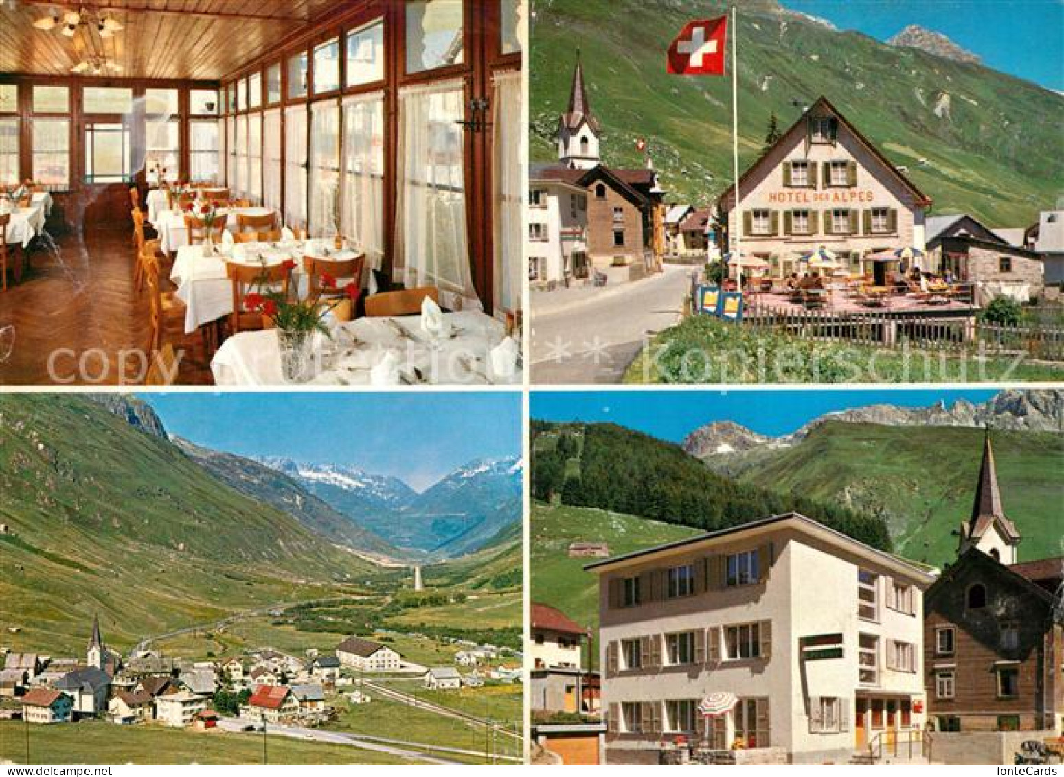 13364901 Realp Hotel Des Alpes Gaststube Panorama Realp - Autres & Non Classés
