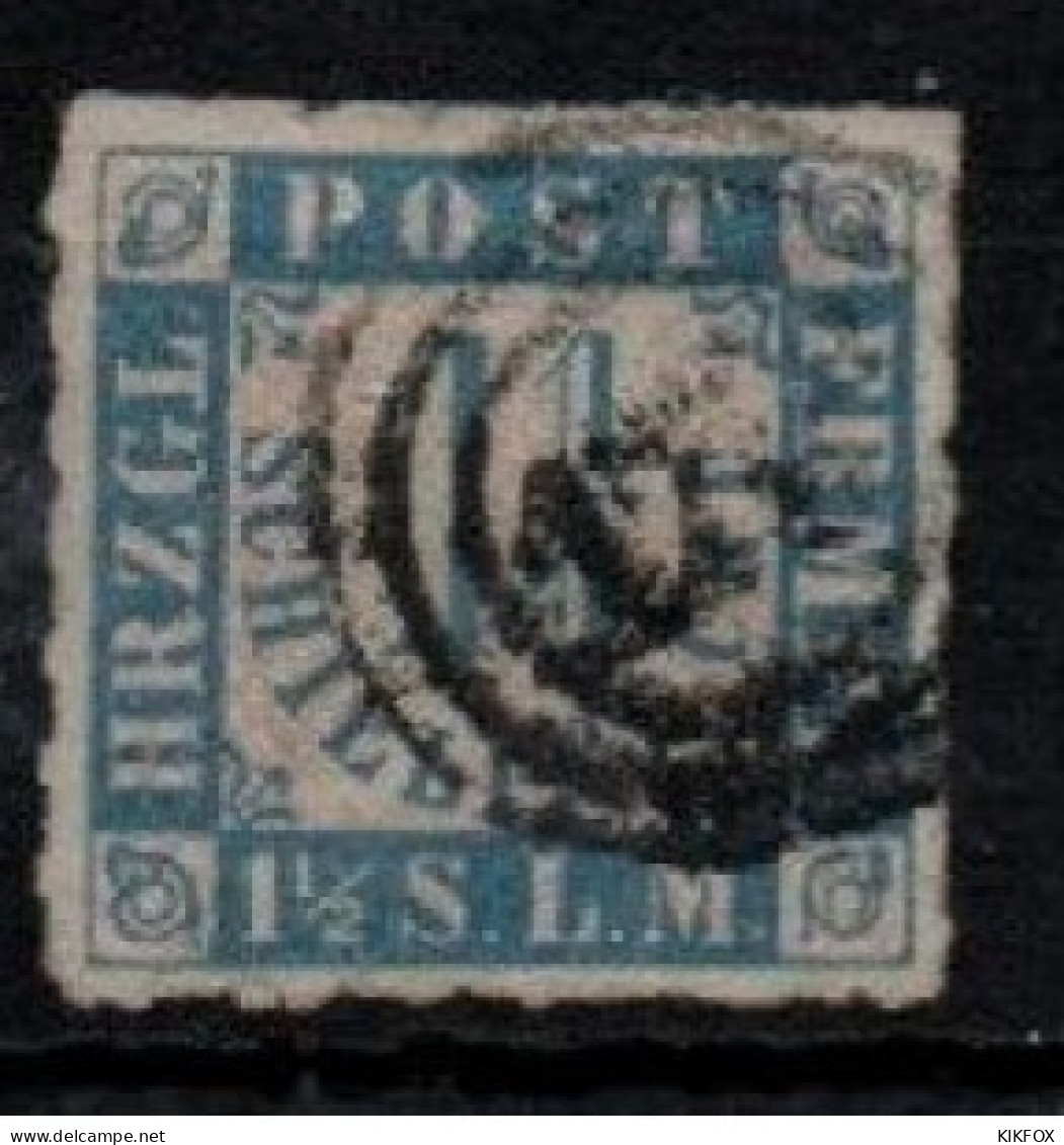 ALTDEUTSCHLAND , SCHLESWIG-HOLSTEIN, 1864, MI 7, 1 1/4 SCHILLING, WERTANGABE IM VIERECK, GESTEMPELT,OBLITERE - Schleswig-Holstein