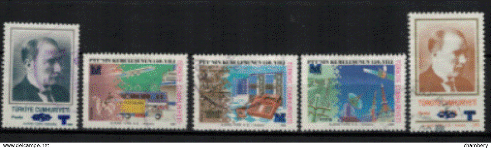 Turquie - "T.P. De 1989, 1990, 1992 Avec Surcharge Bleue M Ou T" - Série Oblitérée N° 2830 à 2834 De 1996 - Used Stamps