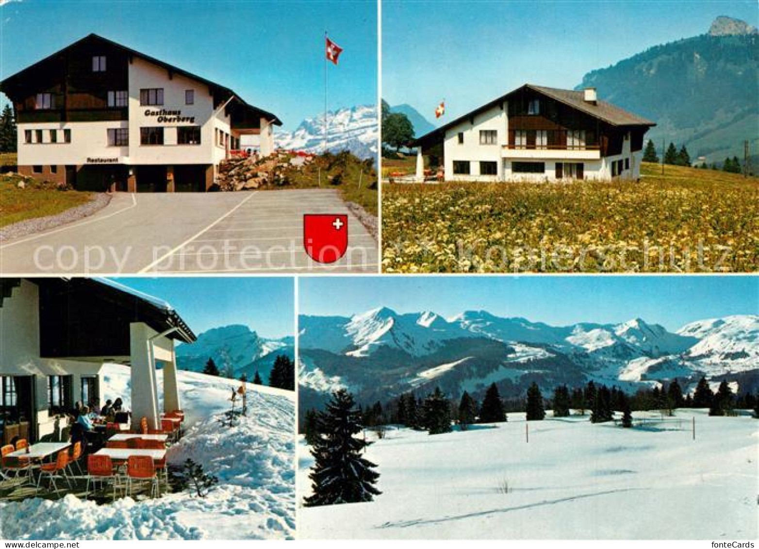 13361381 Illgau Gasthaus Restaurant Oberberg Winterlandschaft Alpenpanorama Illg - Sonstige & Ohne Zuordnung