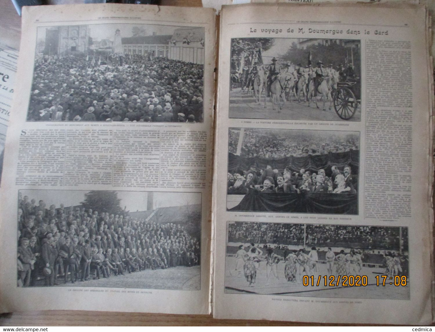 LE GRAND HEBDOMADAIRE ILLUSTRE DE LA REGION DU NORD 19 OCTOBRE 1924 INAUGURATION DU MONUMENT AUX MORTS A BULLY LES MINES - Picardie - Nord-Pas-de-Calais