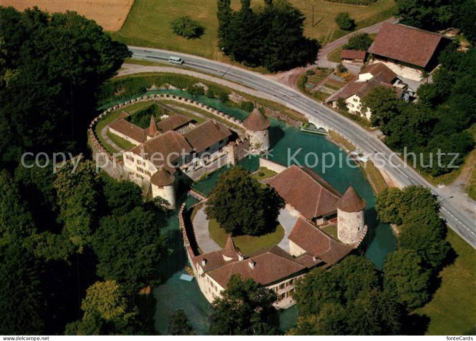 13357513 Seengen AG Wasserschloss Hallwil Fliegeraufnahme Seengen AG - Other & Unclassified