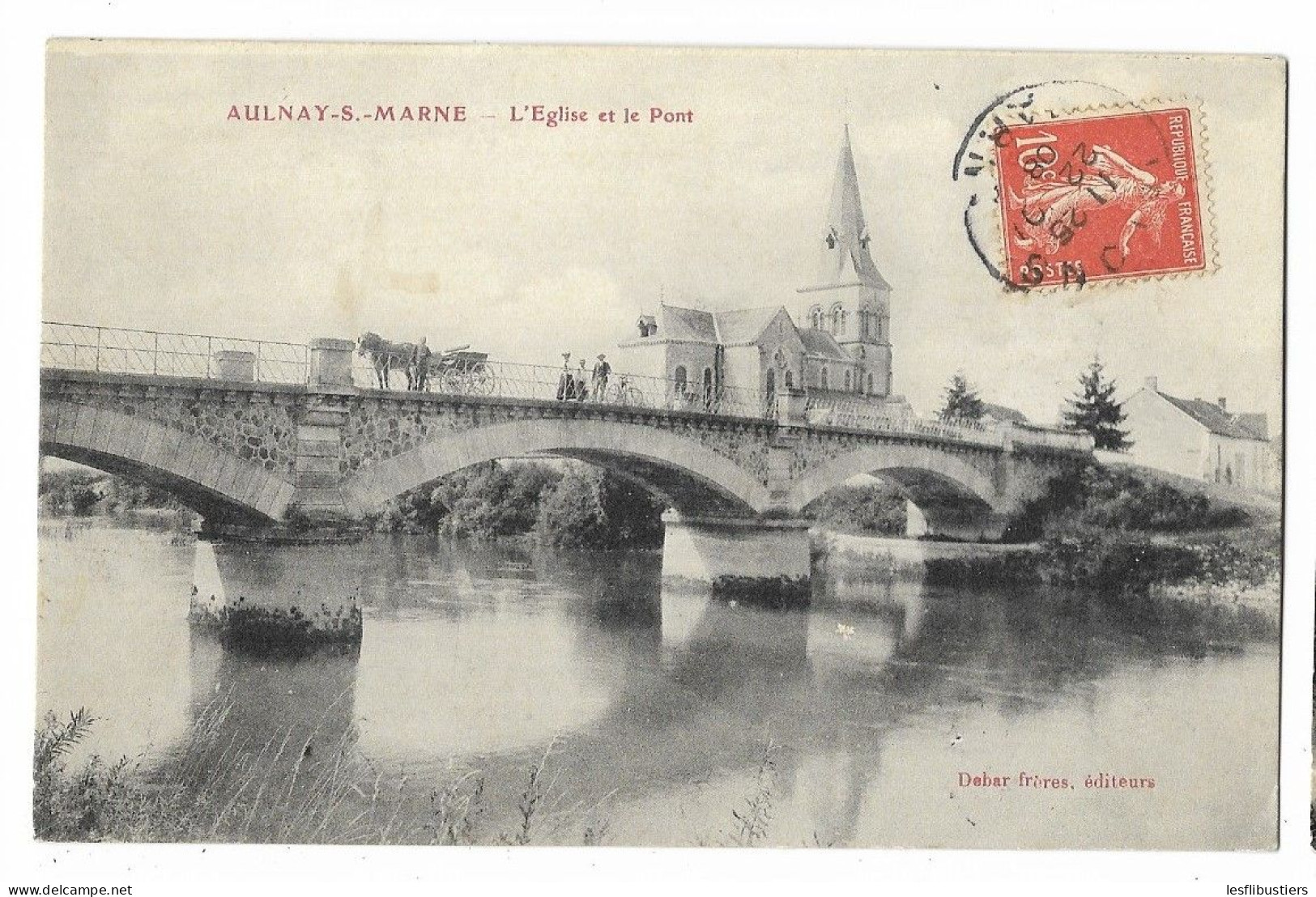 CPA 51 AULNAY-S-MARNE  L' Eglise Et Le Pont - Autres & Non Classés