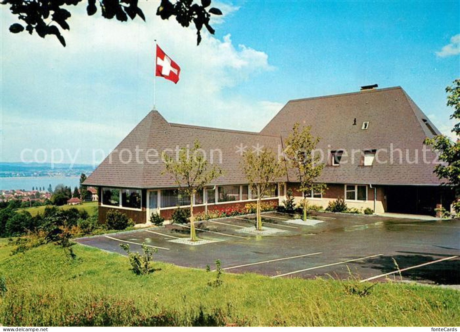 13356823 Fruthwilen Hotel Restaurant Haldenhof Schweizer Flagge Fruthwilen - Other & Unclassified