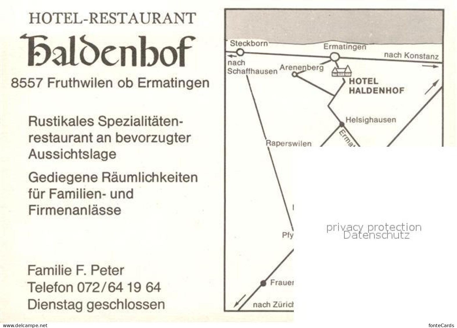 13356823 Fruthwilen Hotel Restaurant Haldenhof Schweizer Flagge Fruthwilen - Other & Unclassified