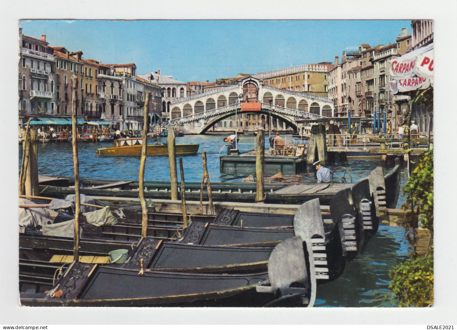 ITALY 1970s Pc With Mi#1330 (25L) Stamp S.MERCADANTE Sent To Czech, View Postcard VENEZIA Ponte Di Rialto (816) - 1971-80: Marcophilie