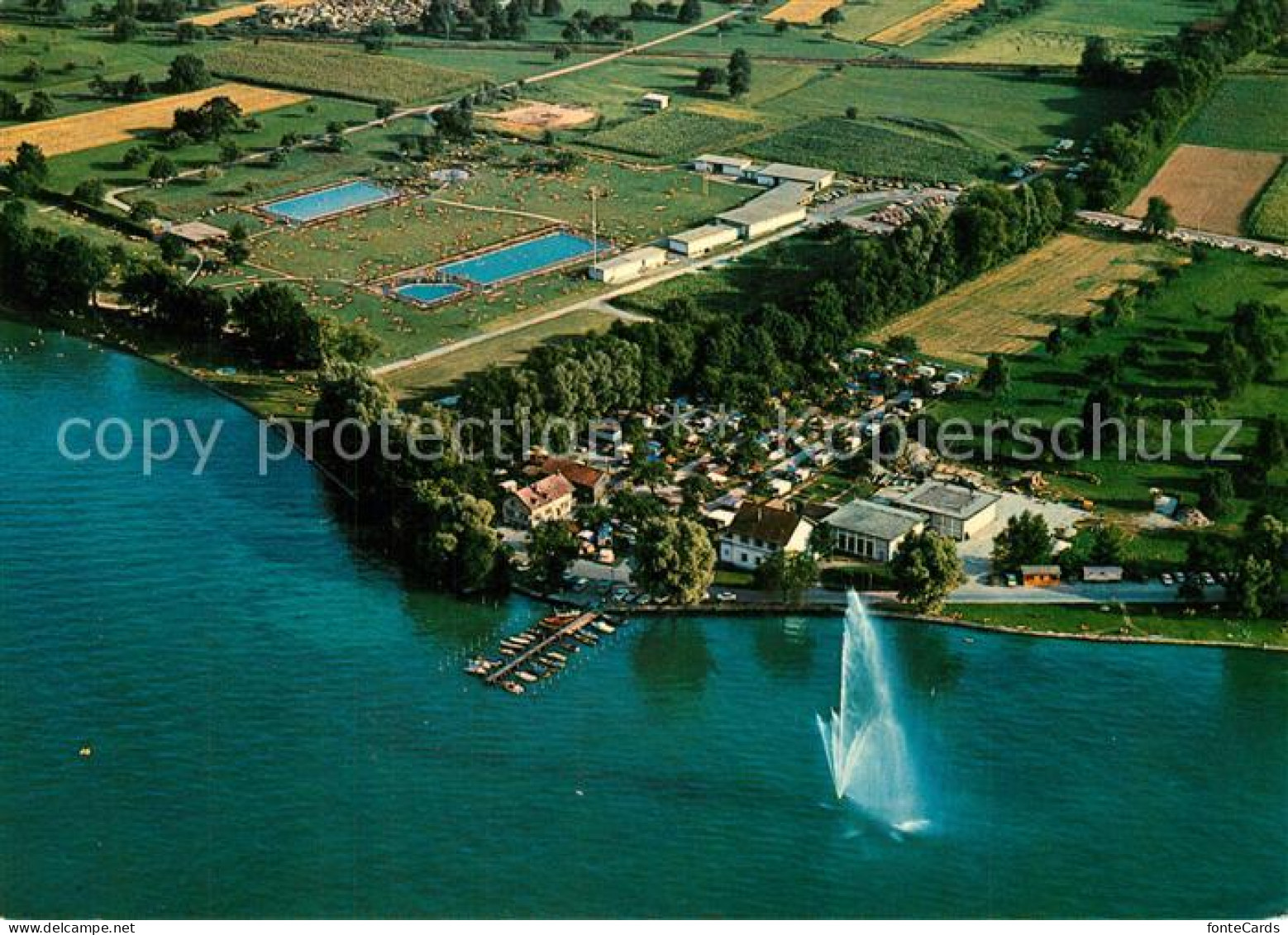 13355821 Kreuzlingen Bodensee Fliegeraufnahme Mit Camping Und Schwimmbad Kreuzli - Other & Unclassified