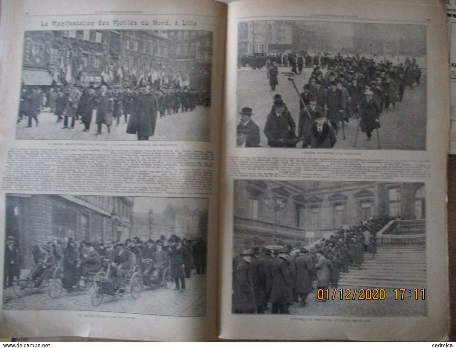 LE GRAND HEBDOMADAIRE ILLUSTRE DE LA REGION DU NORD 30 NOVEMBRE 1924 ANCIENS CHASSEURS A PIED,JAURES AU PANTHEON,MUTILES - Picardie - Nord-Pas-de-Calais