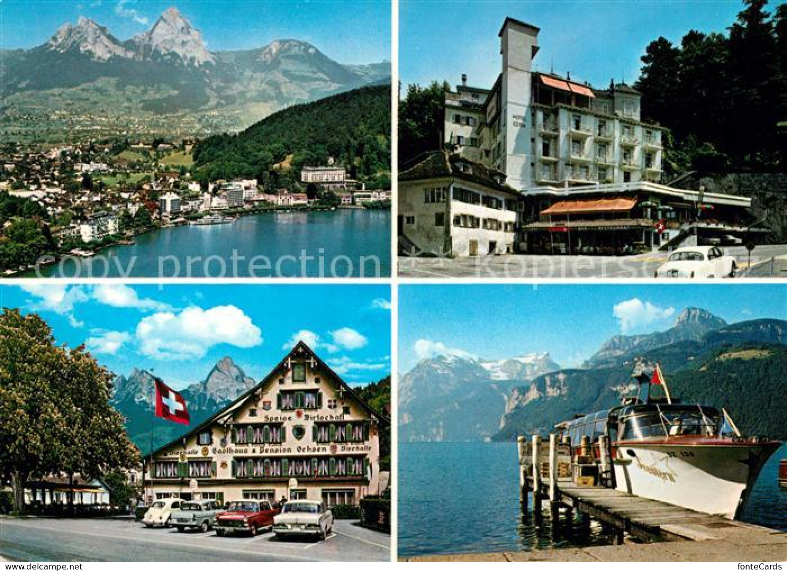 13355040 Brunnen SZ Hotel Eden Anleger Fahrgastschiff Vierwaldstaettersee Alpenp - Sonstige & Ohne Zuordnung