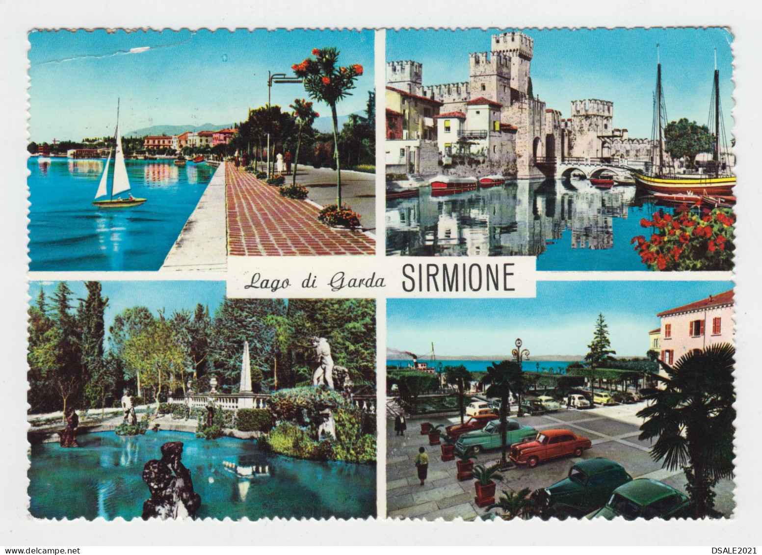 ITALY 1960s Pc W/Mi#1039 (15L) Olympic Stamp Sent SIRMIONE To Bulgaria, Postcard Lac De Garda SIRMIONE (1997) - 1961-70: Marcophilia